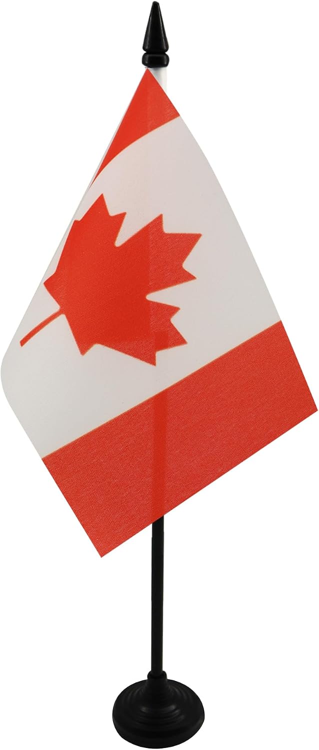 AZ FLAG Nicaragua Table Flag 4x6 in 100D Polyester Plastic Base | Indoor use Nicaraguan 15x10 cm desk flag stitched finish with reinforced edges with plastic pole