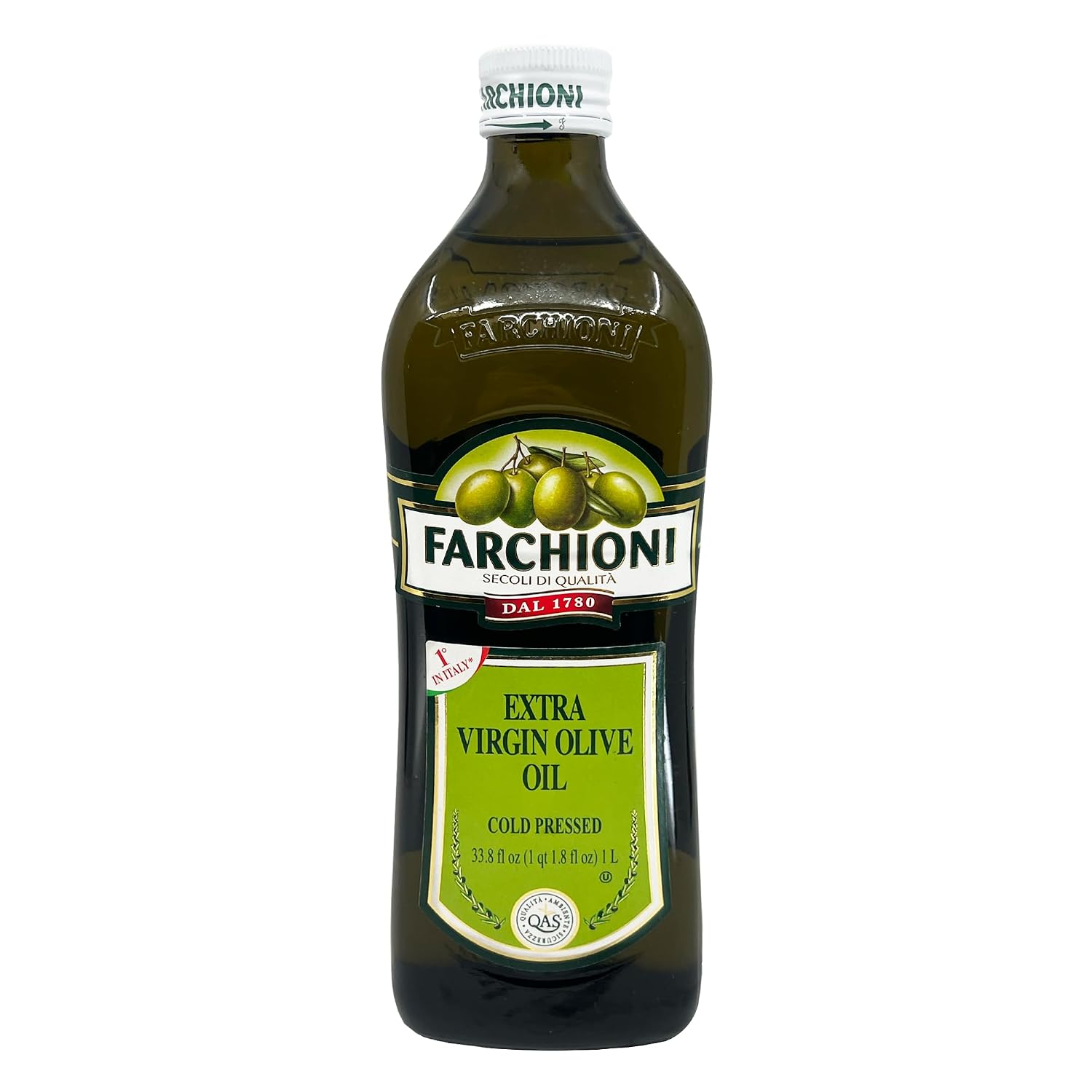 Farchioni Extra Virgin Olive Oil 1L – Cold Pressed, 100% Italian Olives – Smooth & Balanced Flavor – Ideal for Cooking, Dressing & Dipping