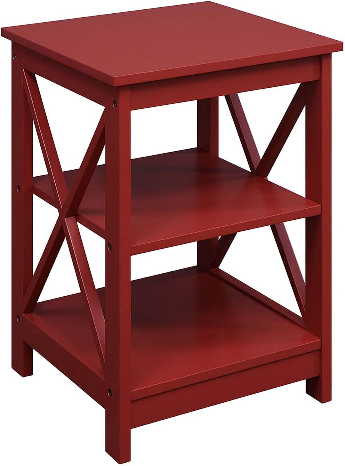 Convenience Concepts Oxford End Table 15.75" - Modern Living Room Table with Storage Shelves, Transitional Nightstand Side Table for Home Decor and Display, Espresso