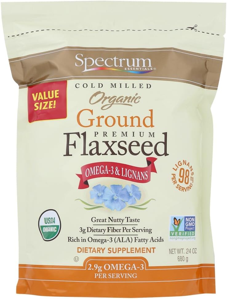 Spectrum Organic Ground Flaxseed, 24 Oz Bag