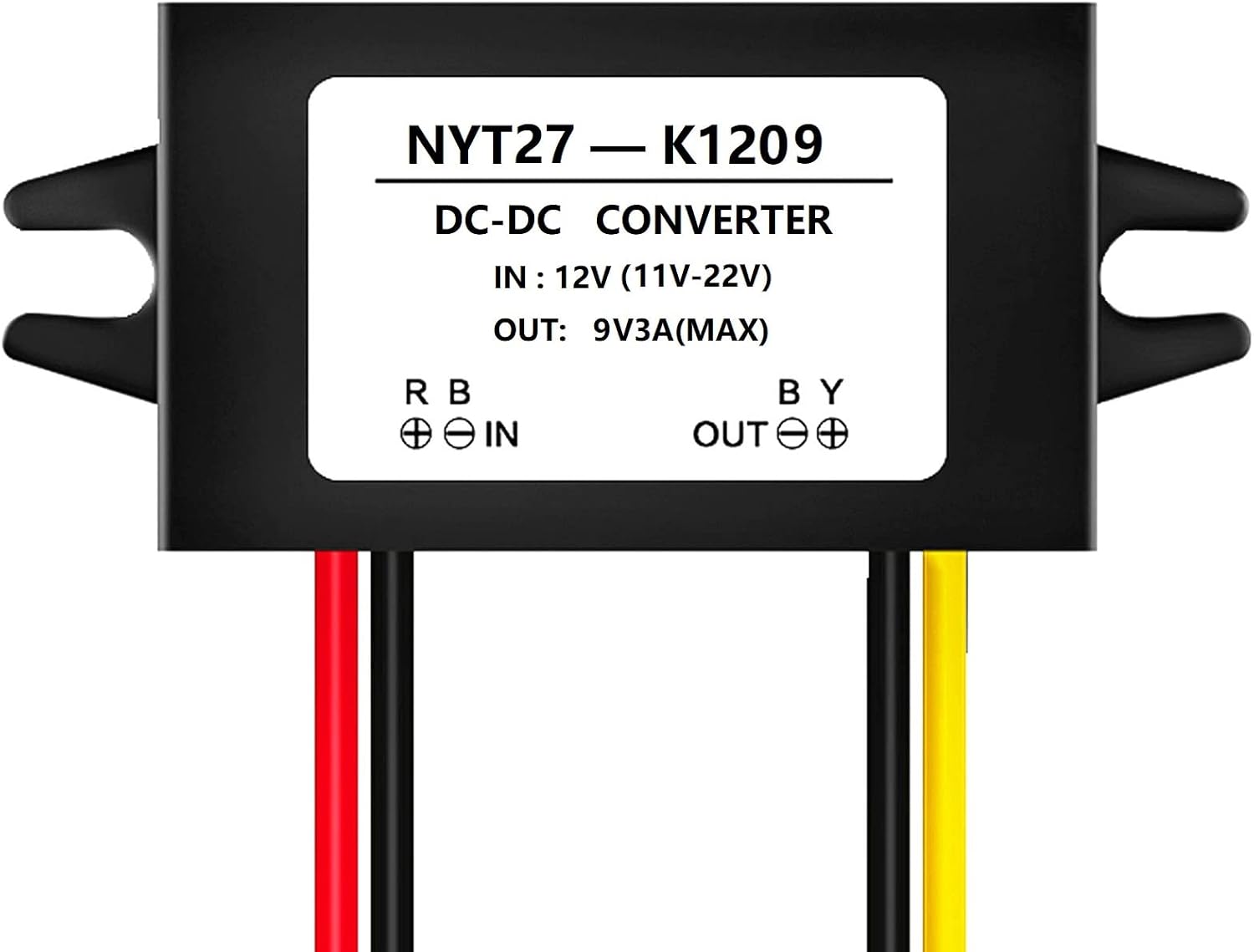 DC to DC 6V 2A 3A Converter Buck Module 12V 16V 6V-22V Buck to 6V 3A Max Power Converter IP67 Waterproof with Overcurrent Overheat Short-Circuit Undervoltage Protection (6V 3A, Black)