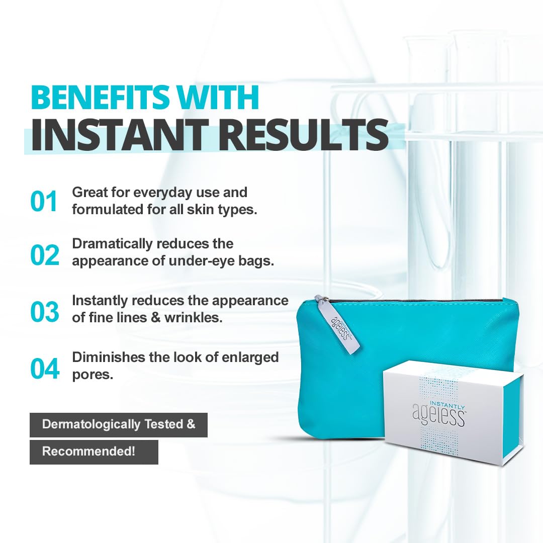 Instantly Ageless Facelift in a Box 25 Vials + Free Makeup Bag