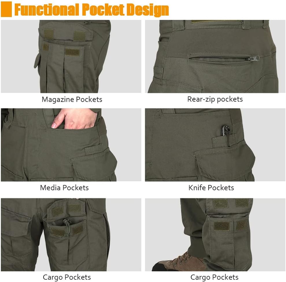 KRYDEX Tactical Men's G3 Combat Pants with Knee Pads