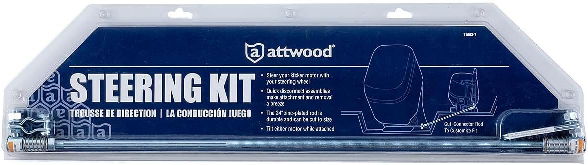 attwood Outboard Kicker Motor Steering Kit 11663-7