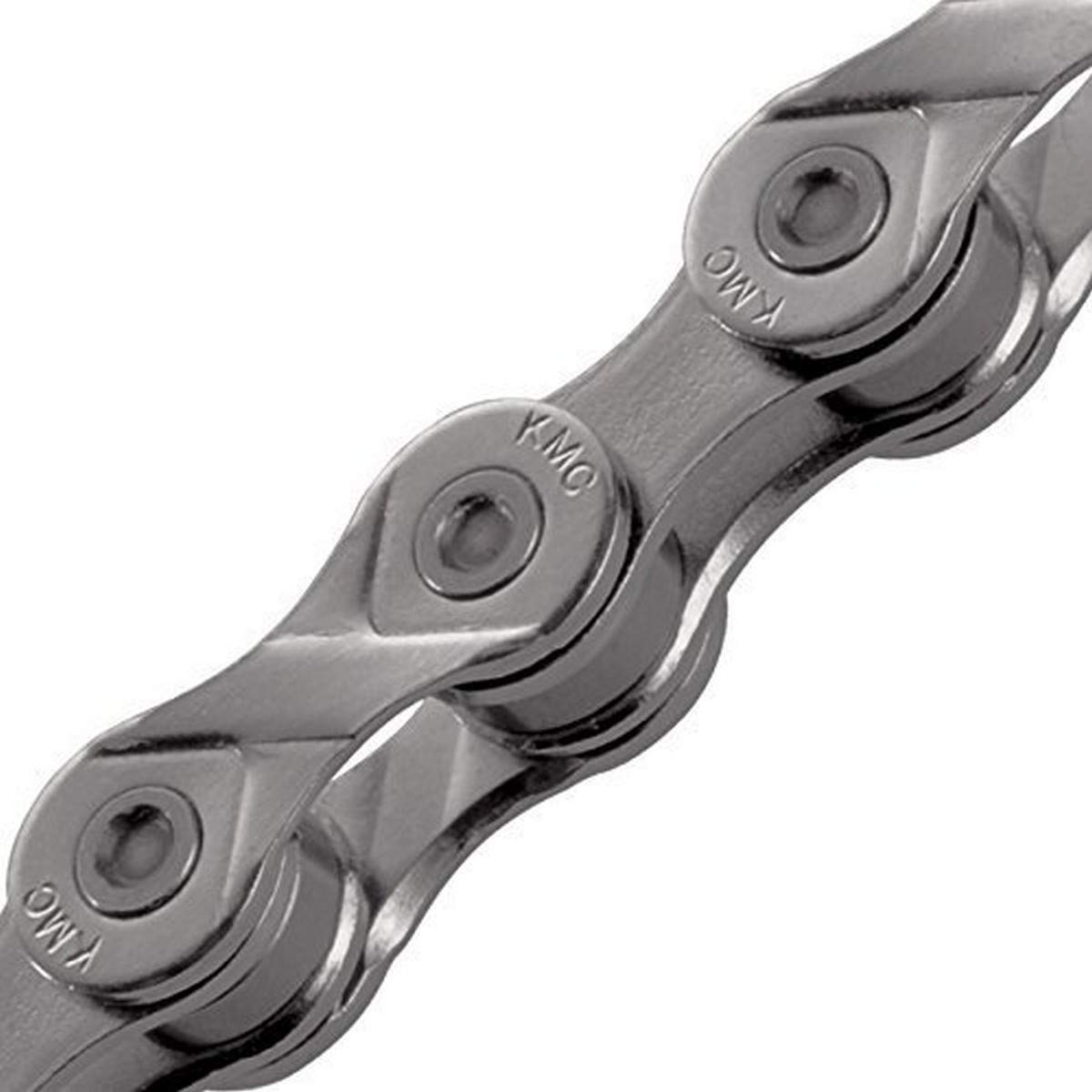 KMC X8 8-Speed X-Series High-Performance Bicycle Chain, Nickel Plate/Grey | Compatible with Shimano, SRAM, and Campagnolo 8-speed systems for MTB, road, gravel, and cyclocross riding