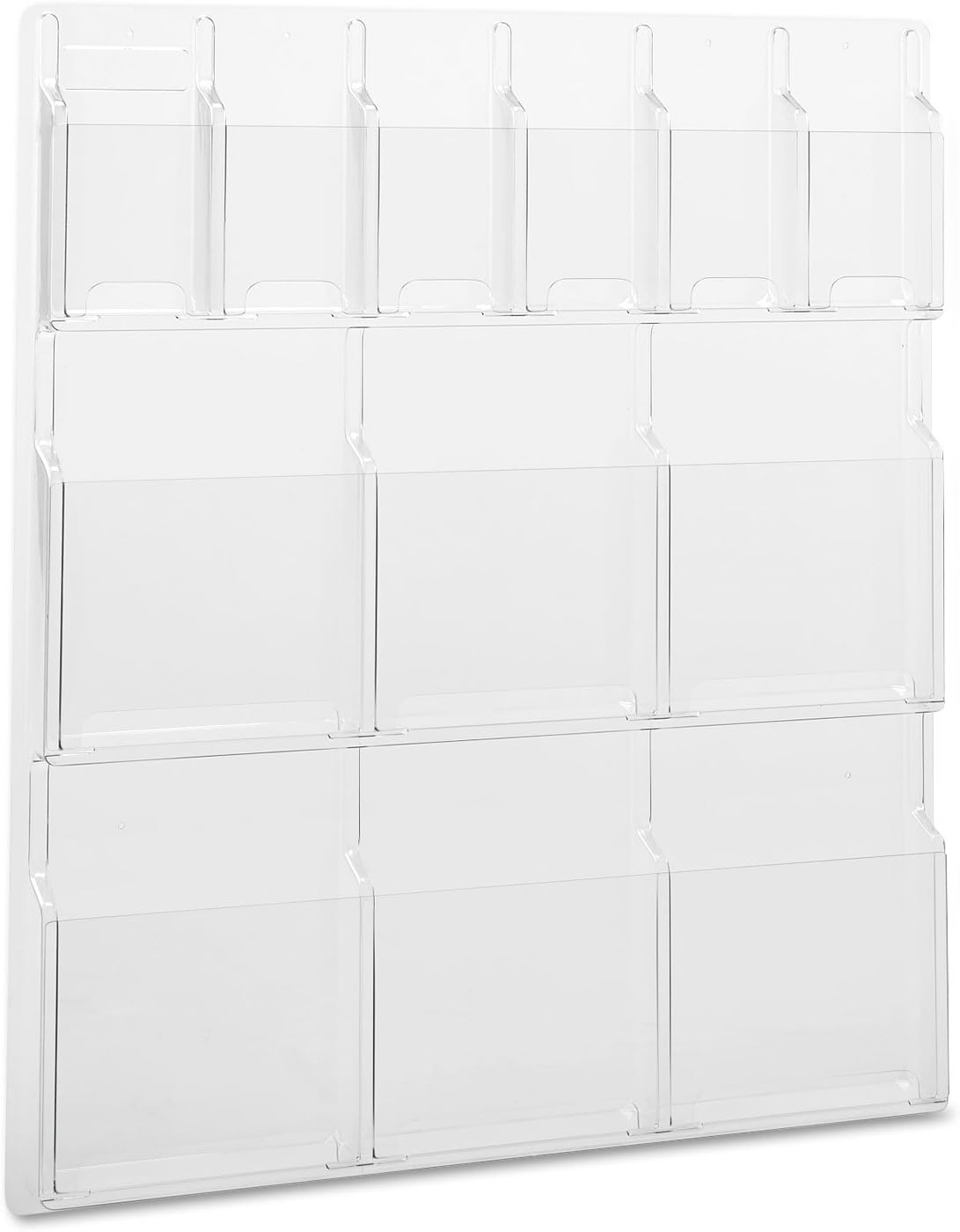 SAFCO PRODUCTS / SAF5606CL / Combination Magazine/Pamphlet Display Rack, 12 Pockets, 30w x 2d x 34-3/4h / Sold as 1 EA