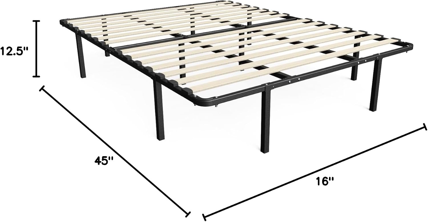ZINUS SmartBase Compack Mattress Foundation, 14 Inch Metal Bed Frame, No Box Spring Needed, Sturdy Steel Slat Support, Full