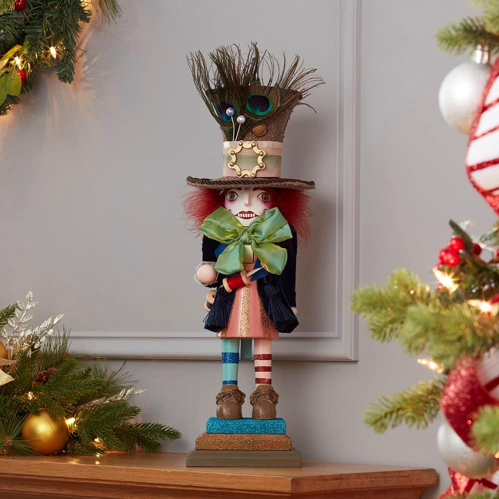 Kurt S. Adler, Inc. HA0381 Kurt Adler 18" Hollywood Mad Hatter Nutcracker, Multicolor, Standard