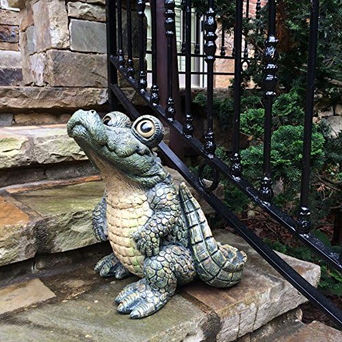 Toad Hollow Extra Large Standing Gator Home & Garden Alligator Statue 15.5" H