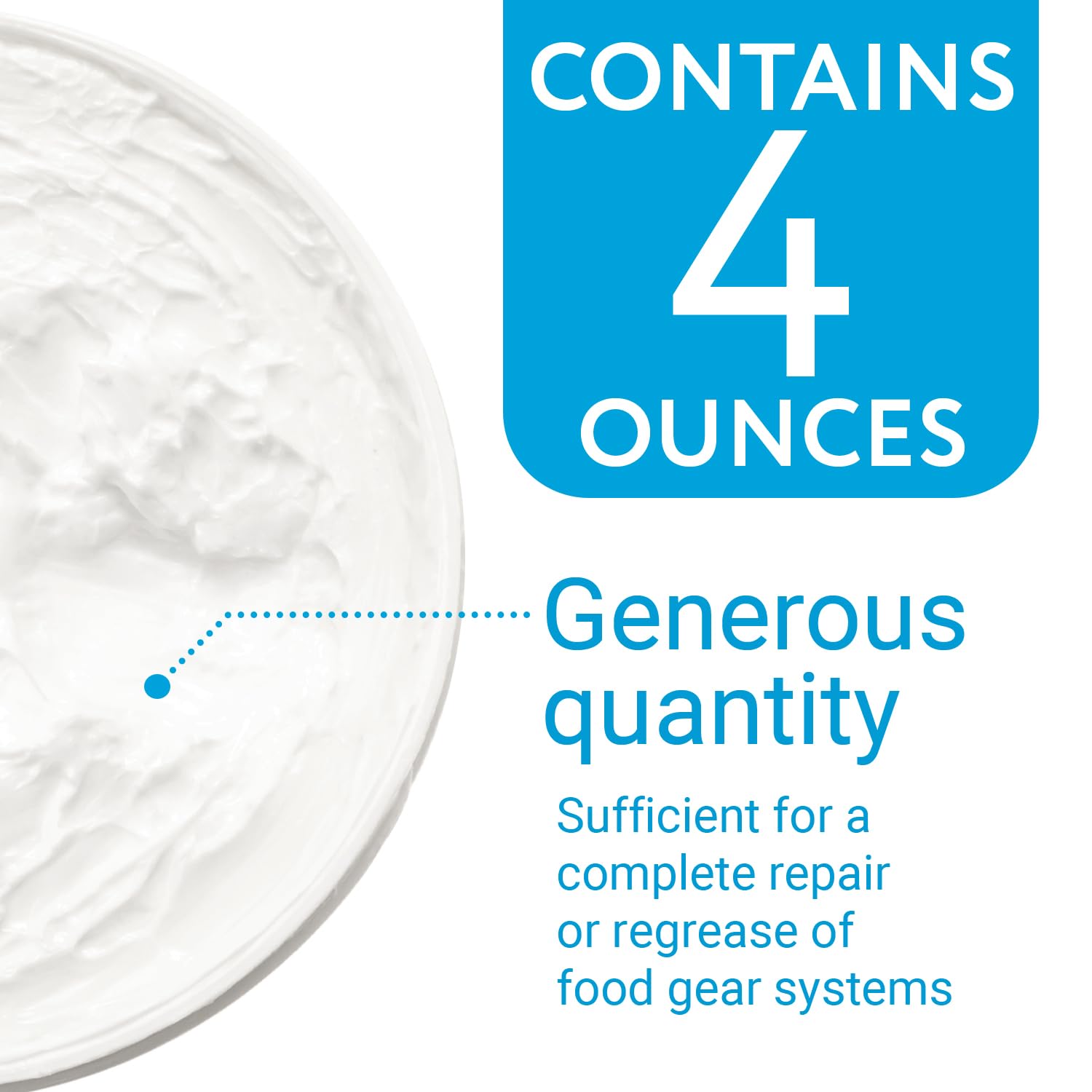 Impresa High-Viscosity 4 Oz Food Grade Grease - White Smooth Operation for Stand Mixers & Appliances - Gear Wear Protection & Extended Equipment Life - Food-Safe Formula Made in USA