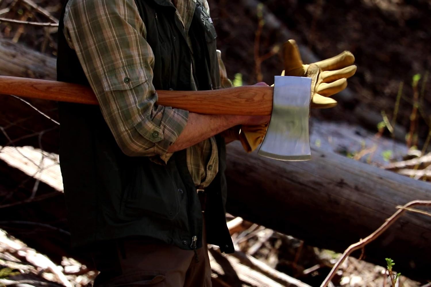 1844 Helko Werk Germany Classic Expedition Felling Axe (10497) | Made in Germany Large Felling Axe for Heavy Duty Felling Trees Cutting Wood and Timber Head 4.5lb, Handle 35 inches
