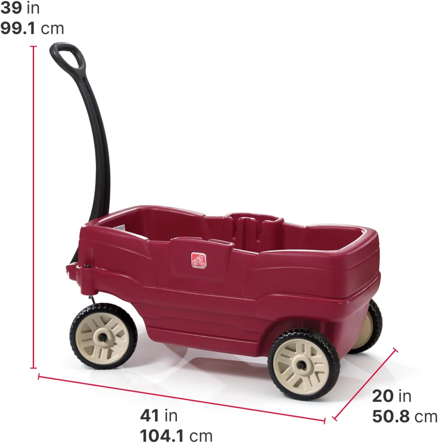 Step2 Neighborhood Wagon, Kids Ride On Toy, Stroller Substitute, Includes Seat Belts, Made of Durable Plastic, Max Weight 75 lbs.