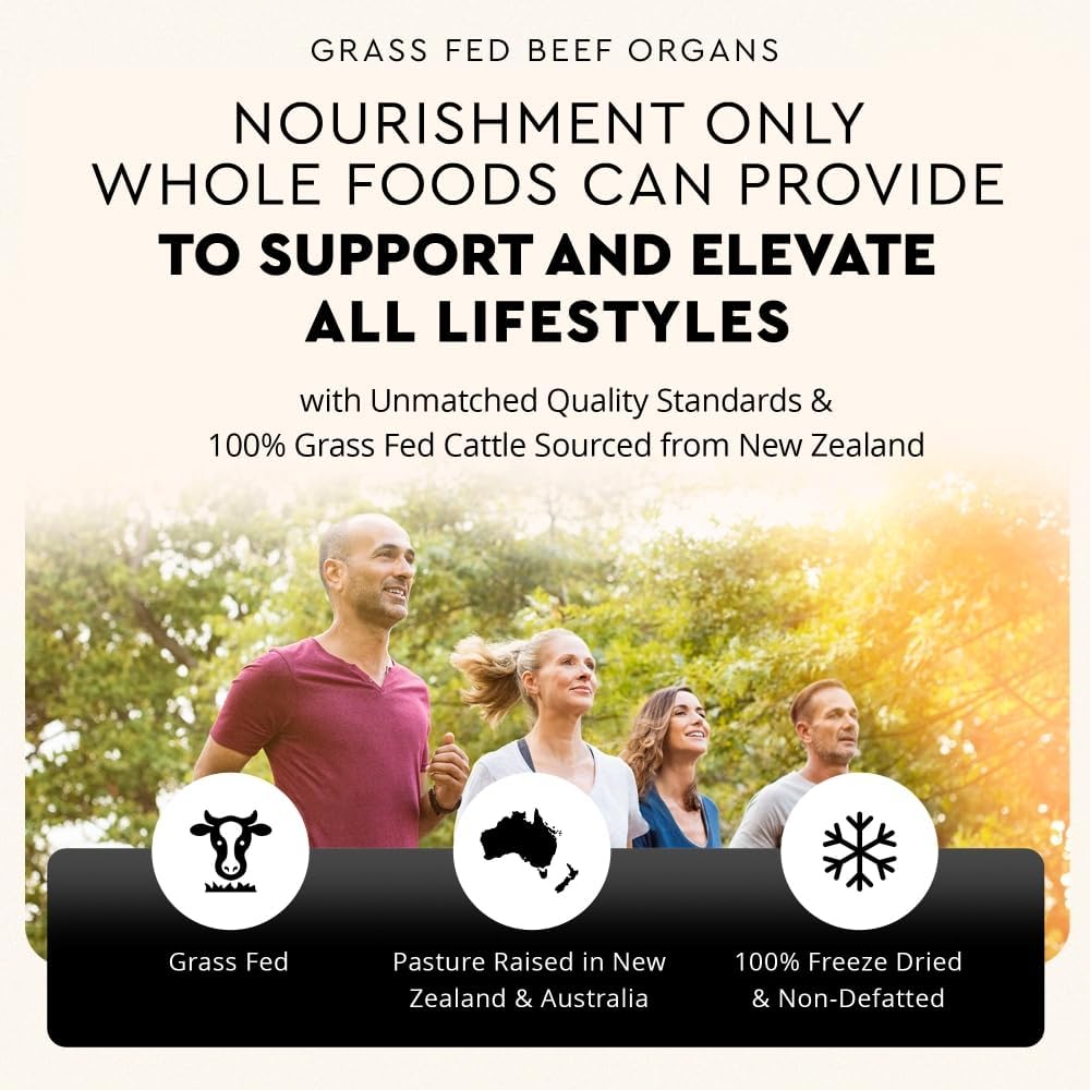 Ancestral Supplements Beef Liver Support Capsules, Iron & Energy, 180 Ct | Freeze-dried, Non-GMO Liver Rich in Heme Iron, Vitamin A & B12; Grass-fed, Desiccated, Vital Liver Support, Natural Liver