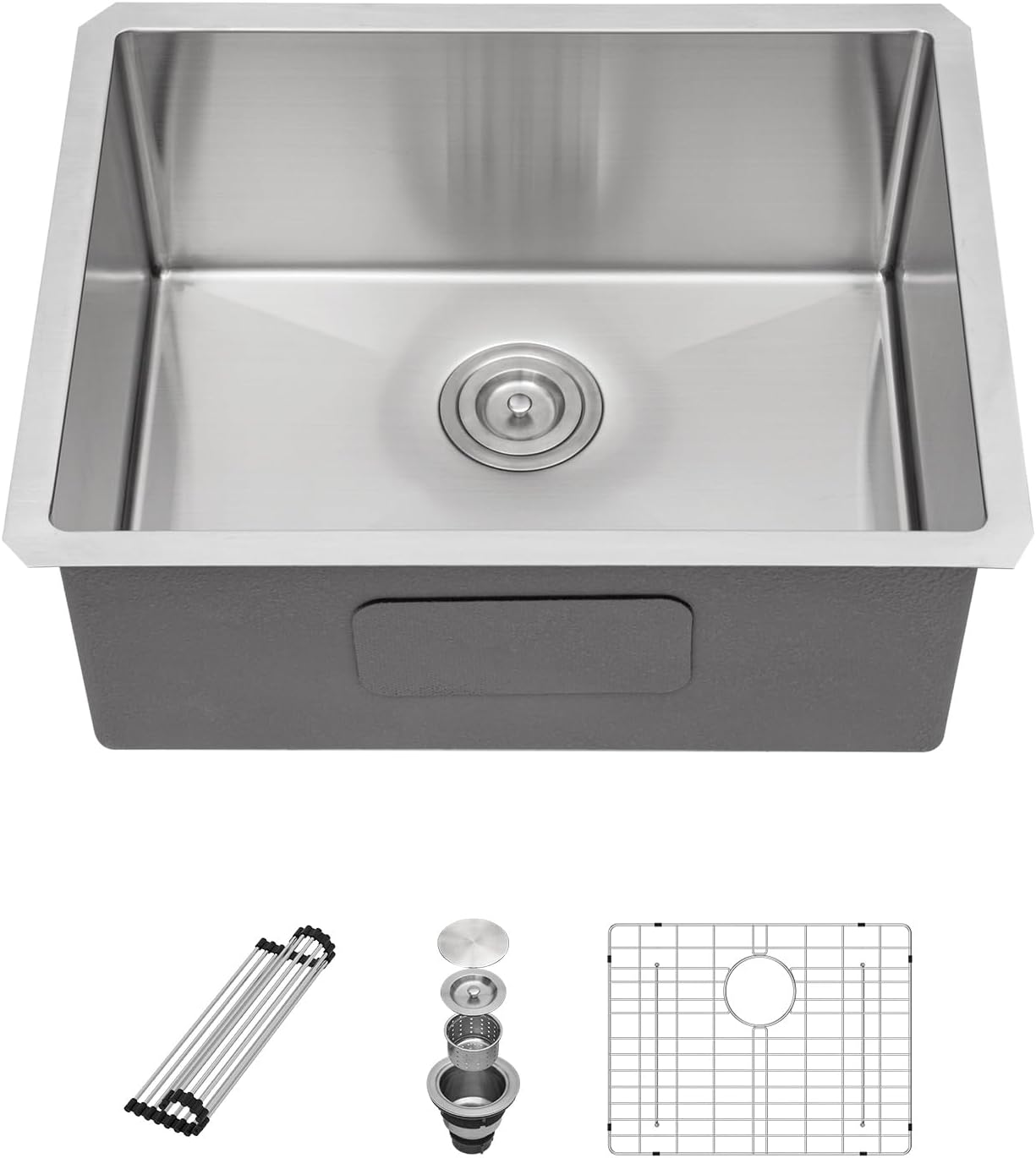 Sarlai 21 Inch Undermount Laundry Sink 21x18x12 Inch Undermount Laundry Utility Sink Deep Single Bowl 16 Gauge Stainless Steel Laundry Tub Sinks