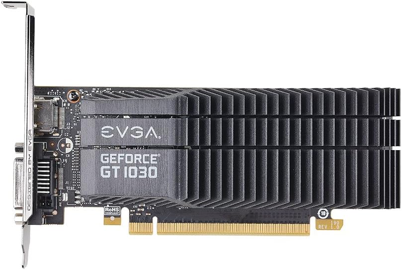 EVGA GeForce GT 1030 SC 2GB GDDR5 Passive, Low Profile Graphics Card 02G-P4-6332-KR