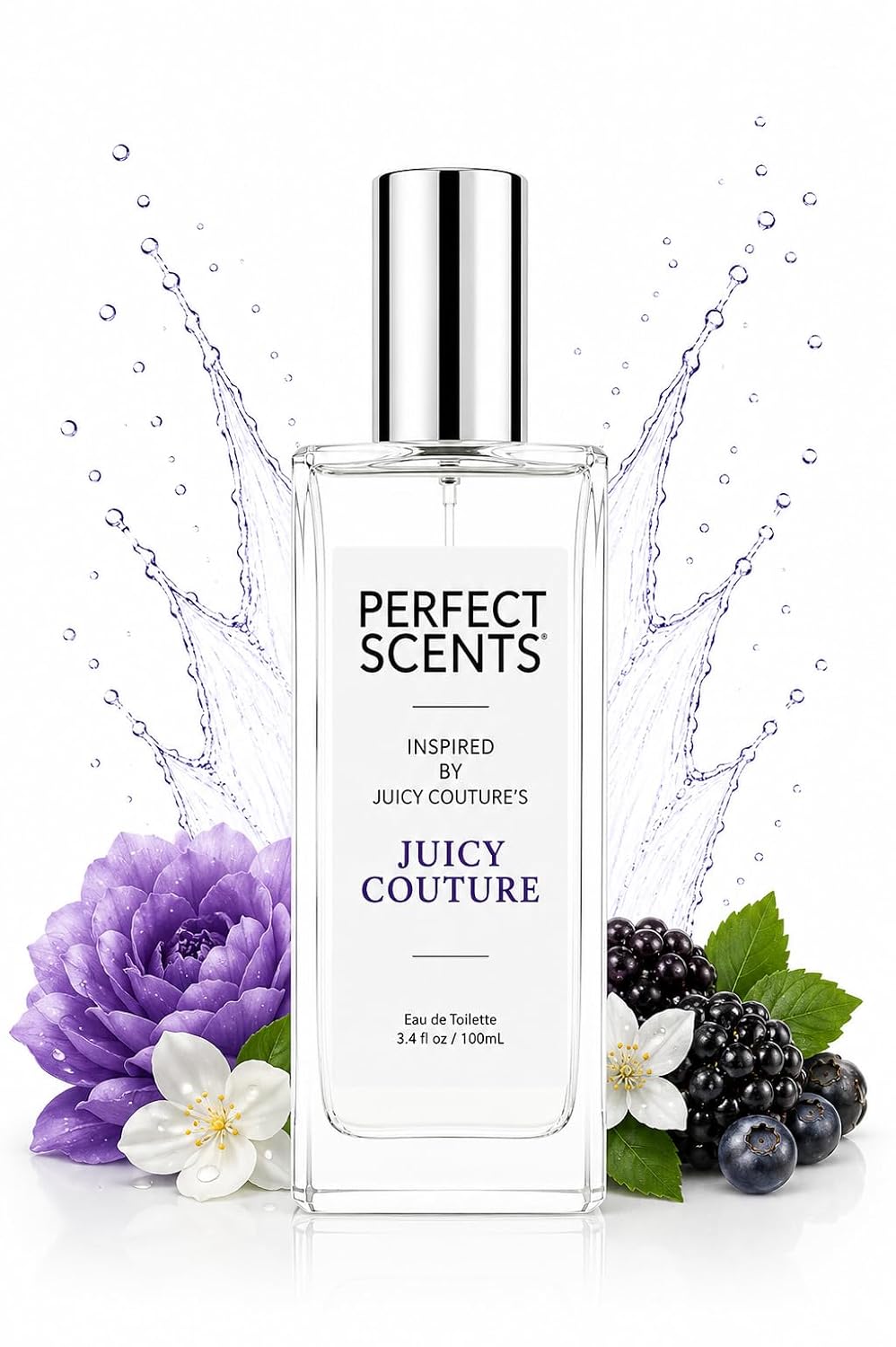 Perfect Scents Fragrances, Inspired by Juicy Couture's Juicy Couture, Women’s Eau de Toilette, Vegan, Paraben-Free, Phthalate-Free, Never Tested on Animals, 2.5 Fluid Ounces