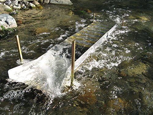 Self-Locking Backpacking Stream Sluice Box Combo with Stand