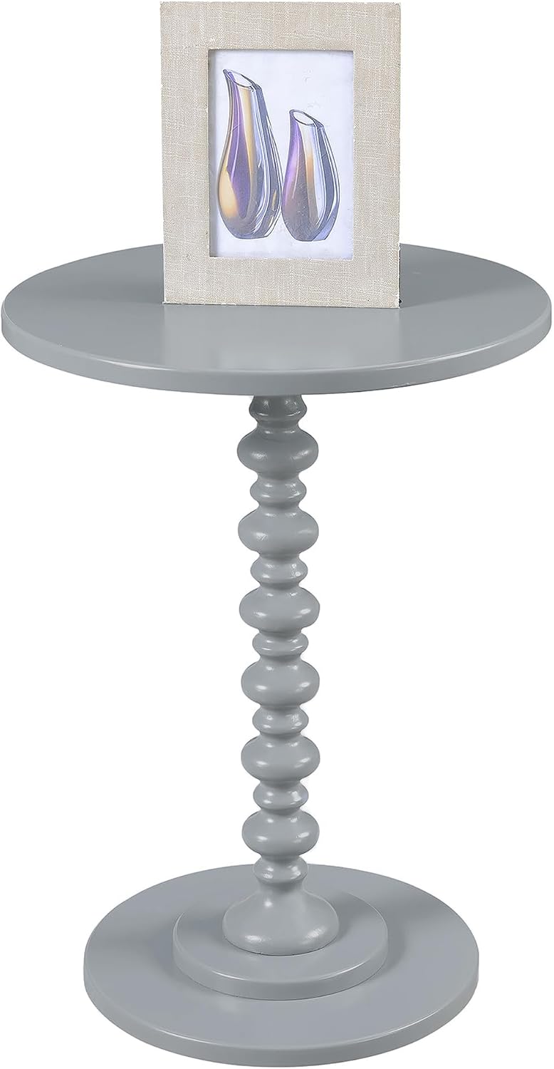 Convenience Concepts Palm Beach Spindle Table 17.75" - Traditional Round End Table for Living Room, Turned Solid Wood Side Table, Classic Display Pedestal Table, Espresso