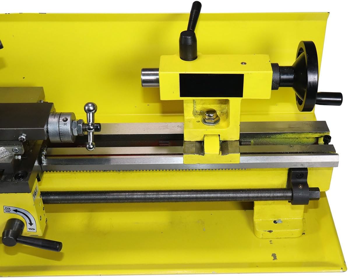 7 x 14 Precision Bench Top Mini Metal Milling Lathe Variable Speed 2500 RPM & Digital Readout with 5 pc. Cutter Kit