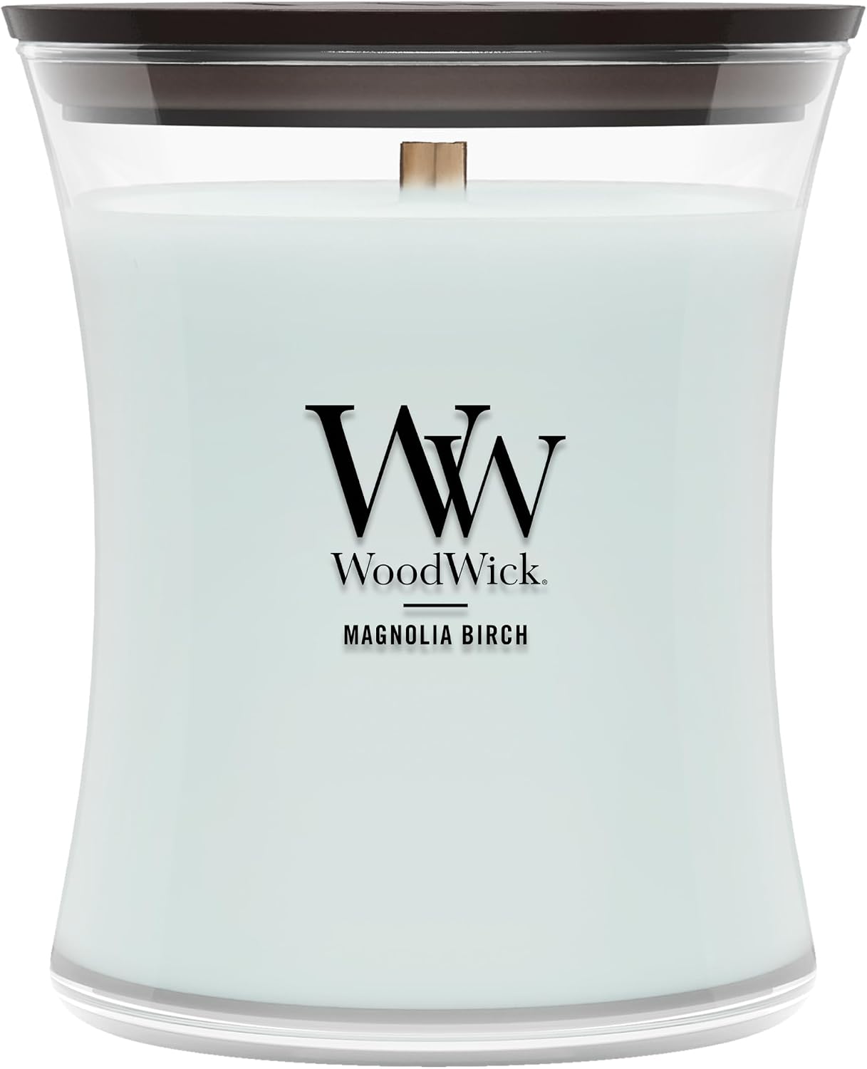 WoodWick Lavender Spa Gifts for Women and Men, 9.7 oz Medium Hourglass Candle with Crackling Wick