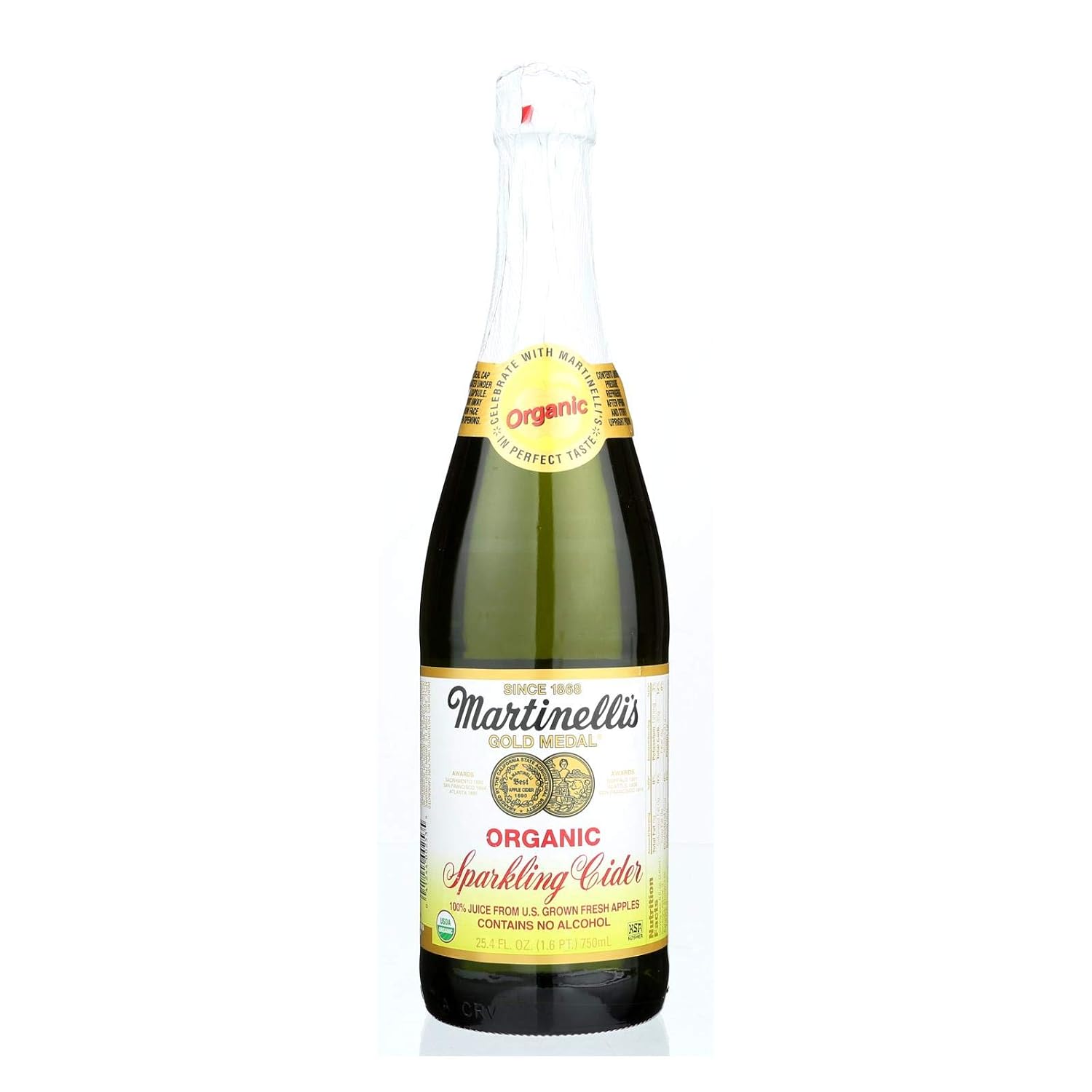Martinelli's Organic Sparkling Apple Grape 25.4 Fl Ounce