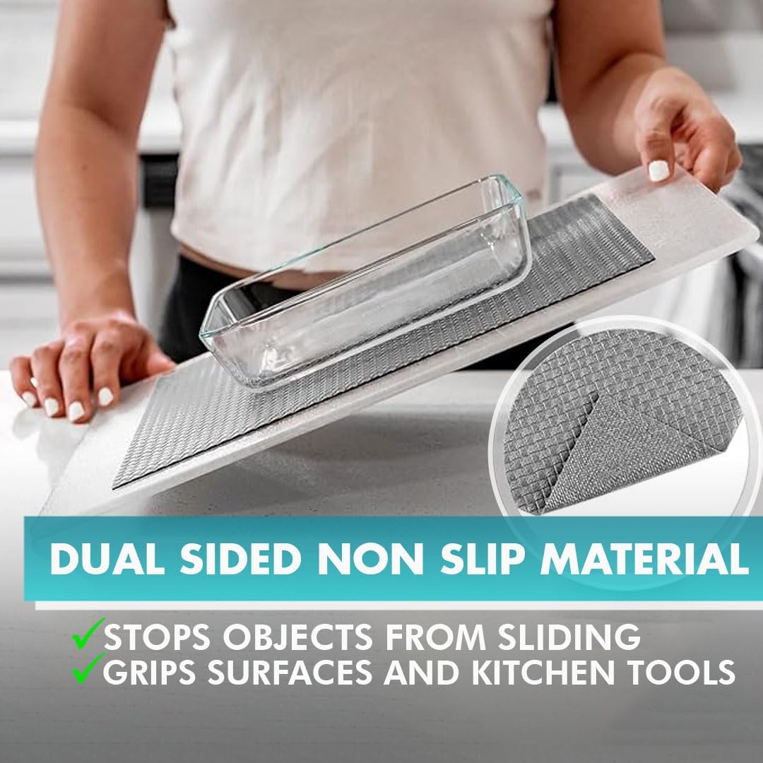 Shelf Liner, Drawer Liner & Kitchen Cabinet Liner – Thick Waterproof Rubber Refrigerator Liners, Fridge Mat, Wire Shelf Cover for Dresser, Pantry