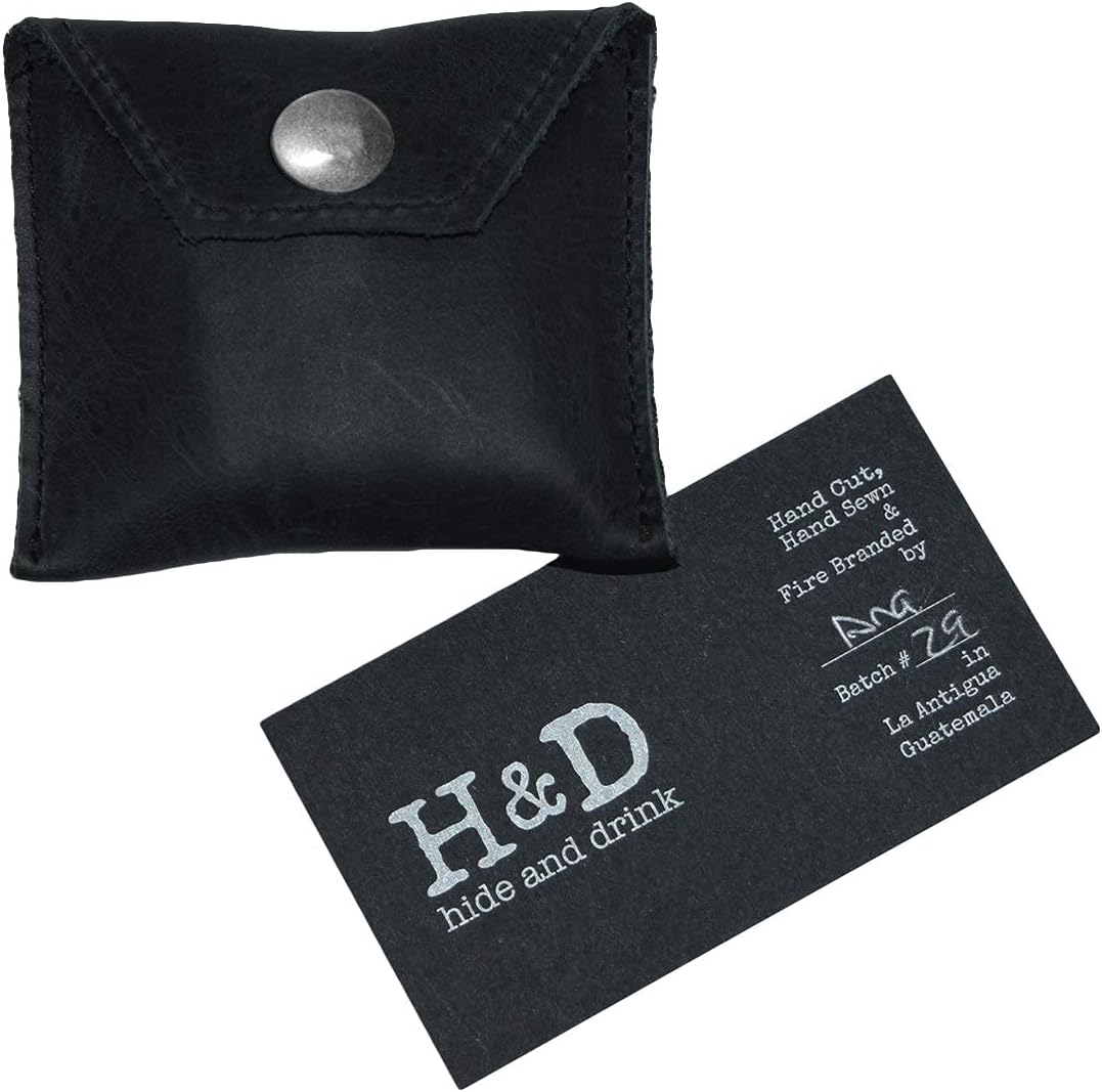 Hide & Drink, Rustic Leather Tampon Case, Condom Holder Pouch, Secret Stash Handmade :: Bourbon Brown