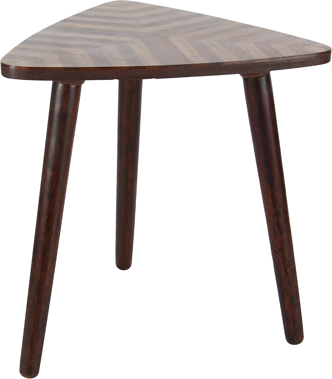 Deco 79 Mango Wood Handmade Side End Accent Table End Table with Wood Inlay, Side Table 20" x 21" x 22", Brown