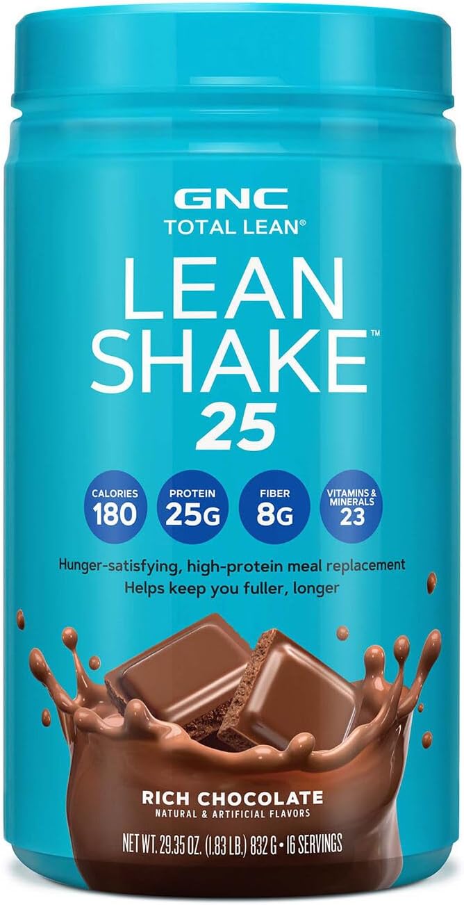 GNC Lean Shake 25 Protein Shake, Clinically Proven Weight Management, Meal Replacement, 25g Protein with Zero Added Sugar, Ready to Drink, Vanilla Bean, Pack of 12