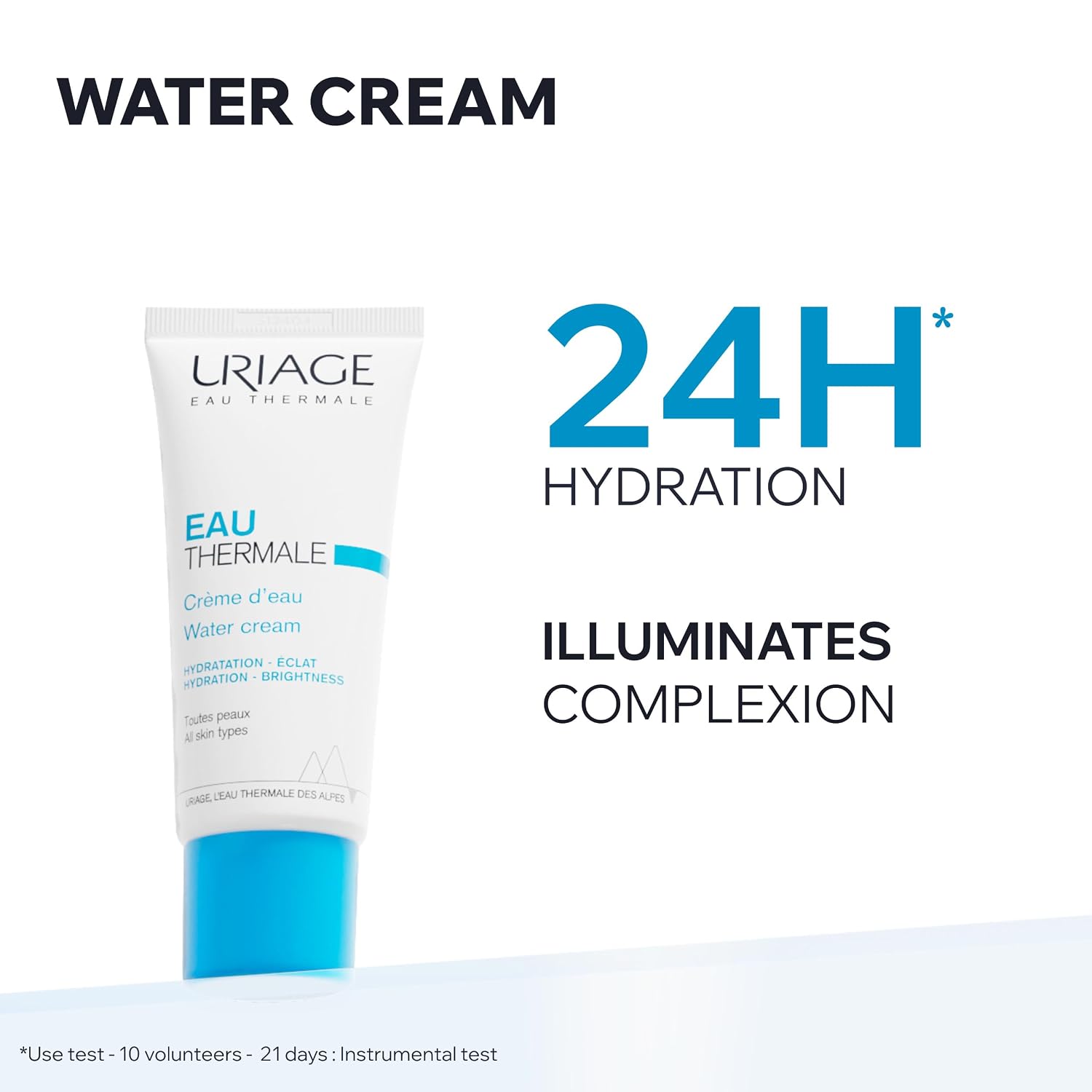 Uriage Eau Thermale Water Cream, Face Moisturizer With Hyaluronic Acid | 24H Hydration, Brightness & Softness