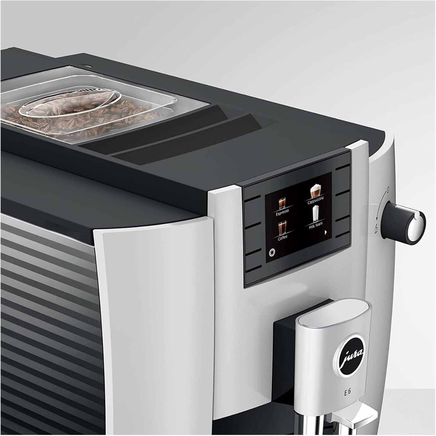 Jura E6 Automatic, Espresso Machine (Platinum) Bundle | Programmable Coffee Strength, Smart Filter Cartridge, Cleaning Tablets, Coffee Beans Bag