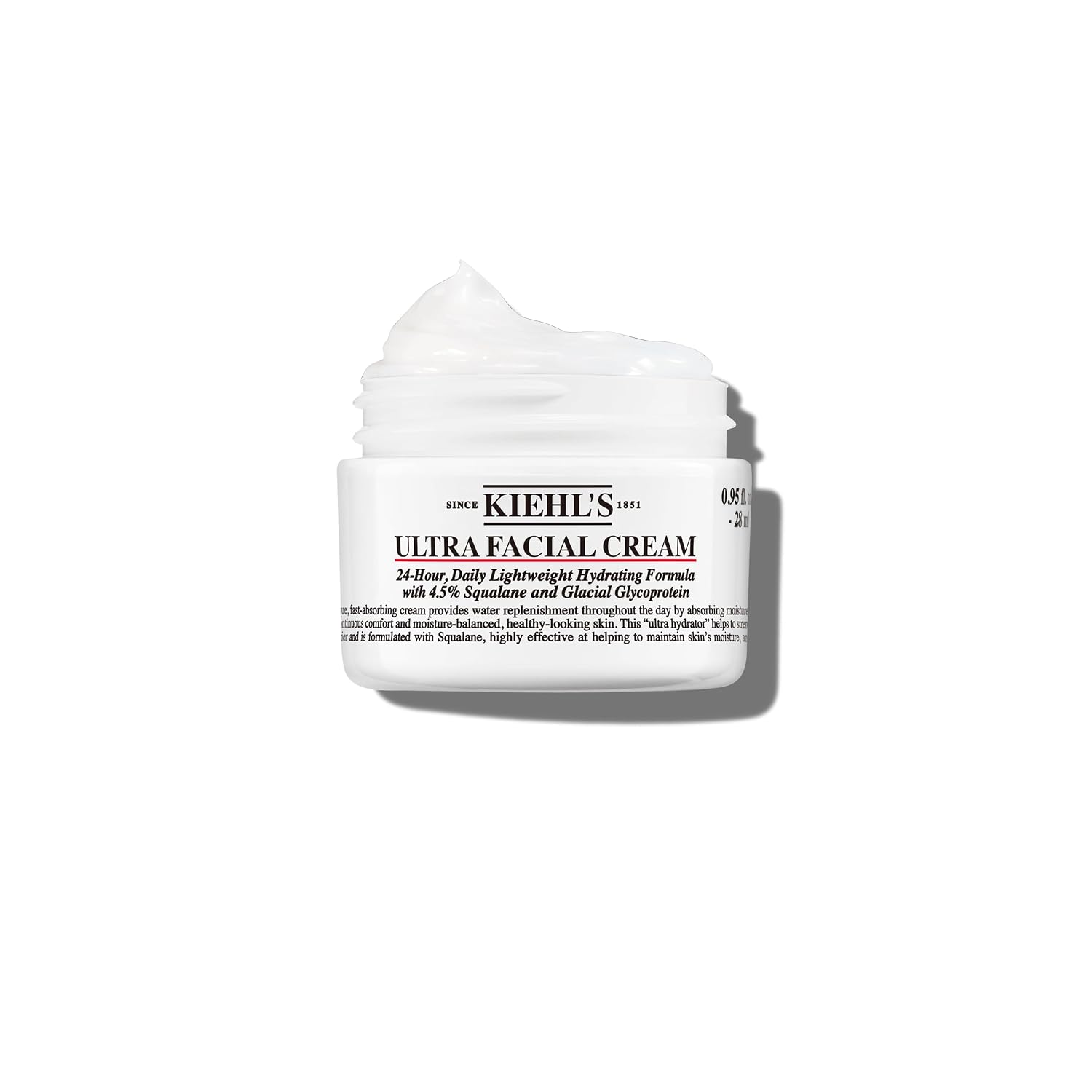 Kiehl's - Ultra Facial Cream Daily Moisturizer with 4.5% Squalane | Face Cream for Long-Lasting Hydration & Moisture - Fragrence Free & Suitable for All Skin Types