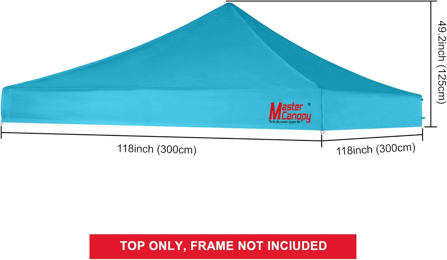 MASTERCANOPY 10x10 Replacement Pop Up Canopy Top for Kingkong Frame Gray