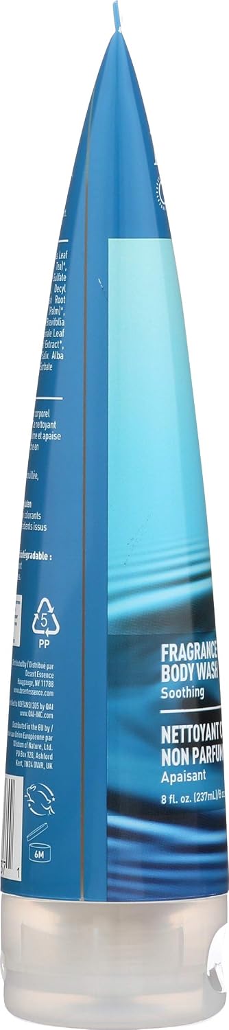 Desert Essence Fragrance Free Body Wash for Sensitive Skin, 8 fl oz | Washes away daily buildup while helping preserve a calm, soft and comfortably conditioned feel.