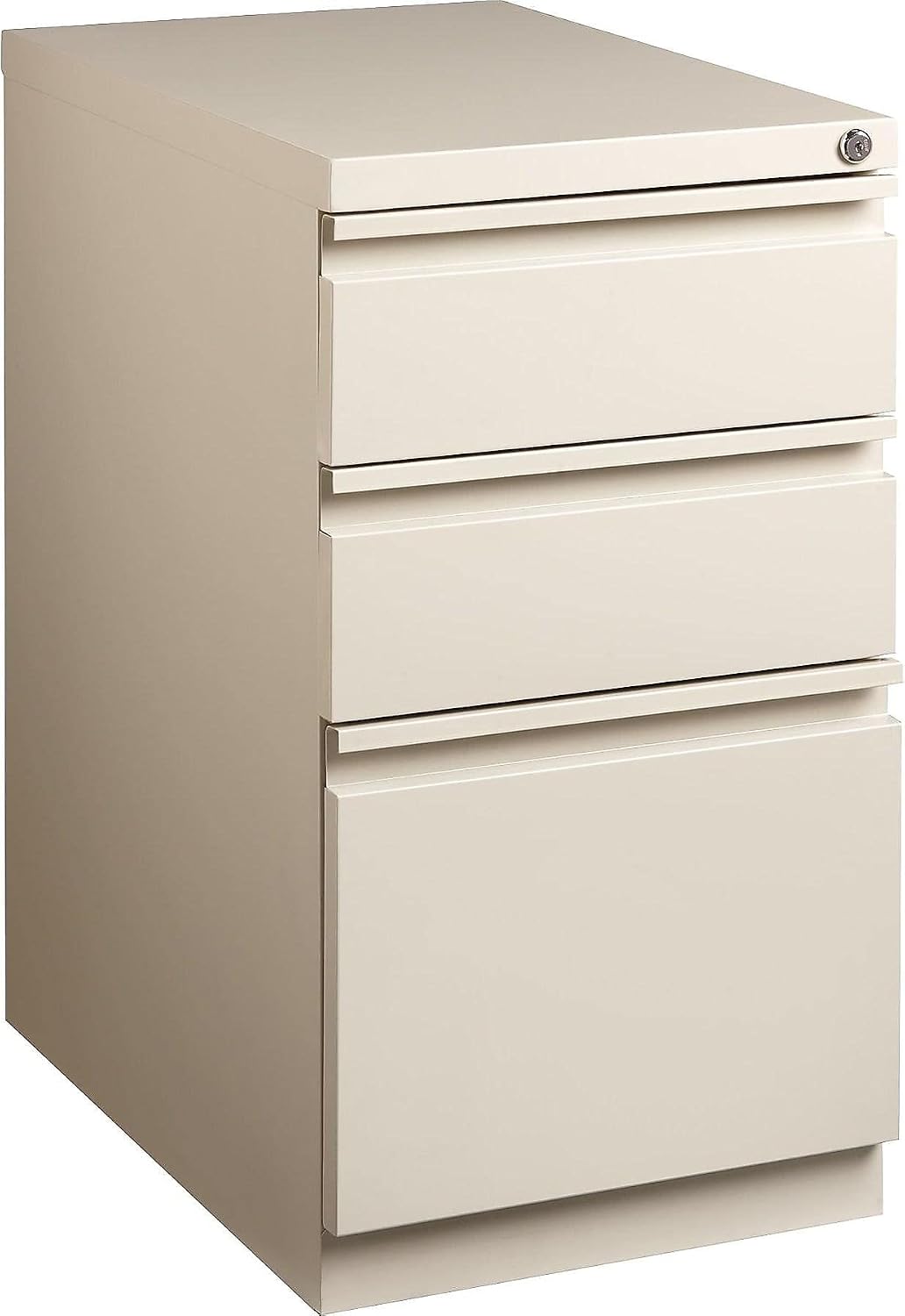 Staples 3-Drawer Vertical File Cabinet, Letter Size Documents, Lockable, 19.88" D x 15" W x 27.75" H, Black