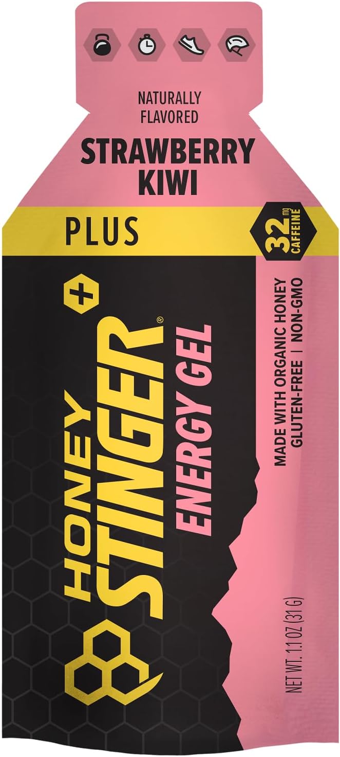 Honey Stinger Gold Energy Gel, Gluten Free & Caffeine Free, for Exercise, Running and Performance, Sports Nutrition for Home & Gym, Pre and Mid Workout, 24 Pack, 26.4 Ounce | sports-nutrition-endurance-and-energy-chews