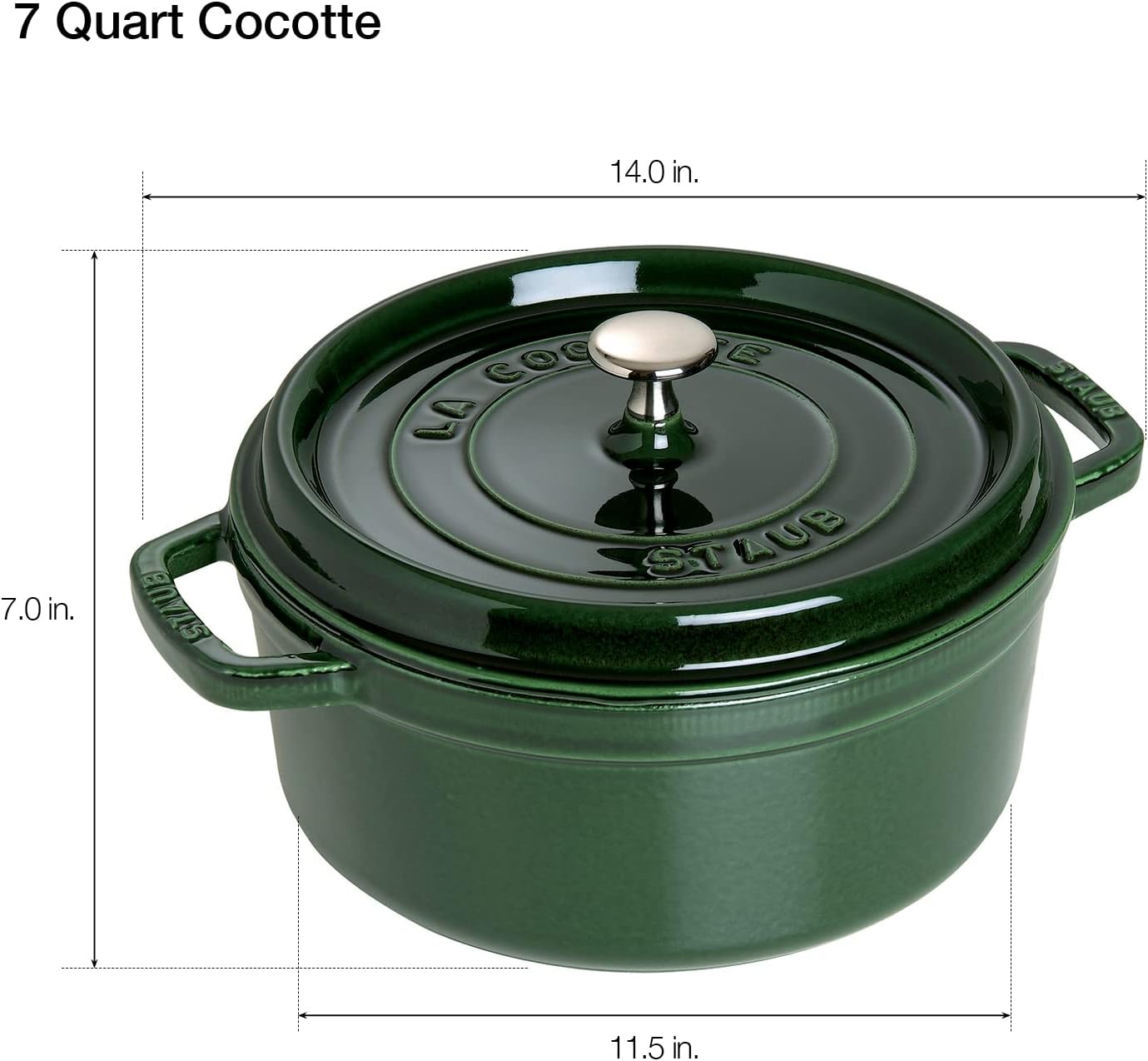 Staub Round Cocotte - 5.5Qt - Grenadine
