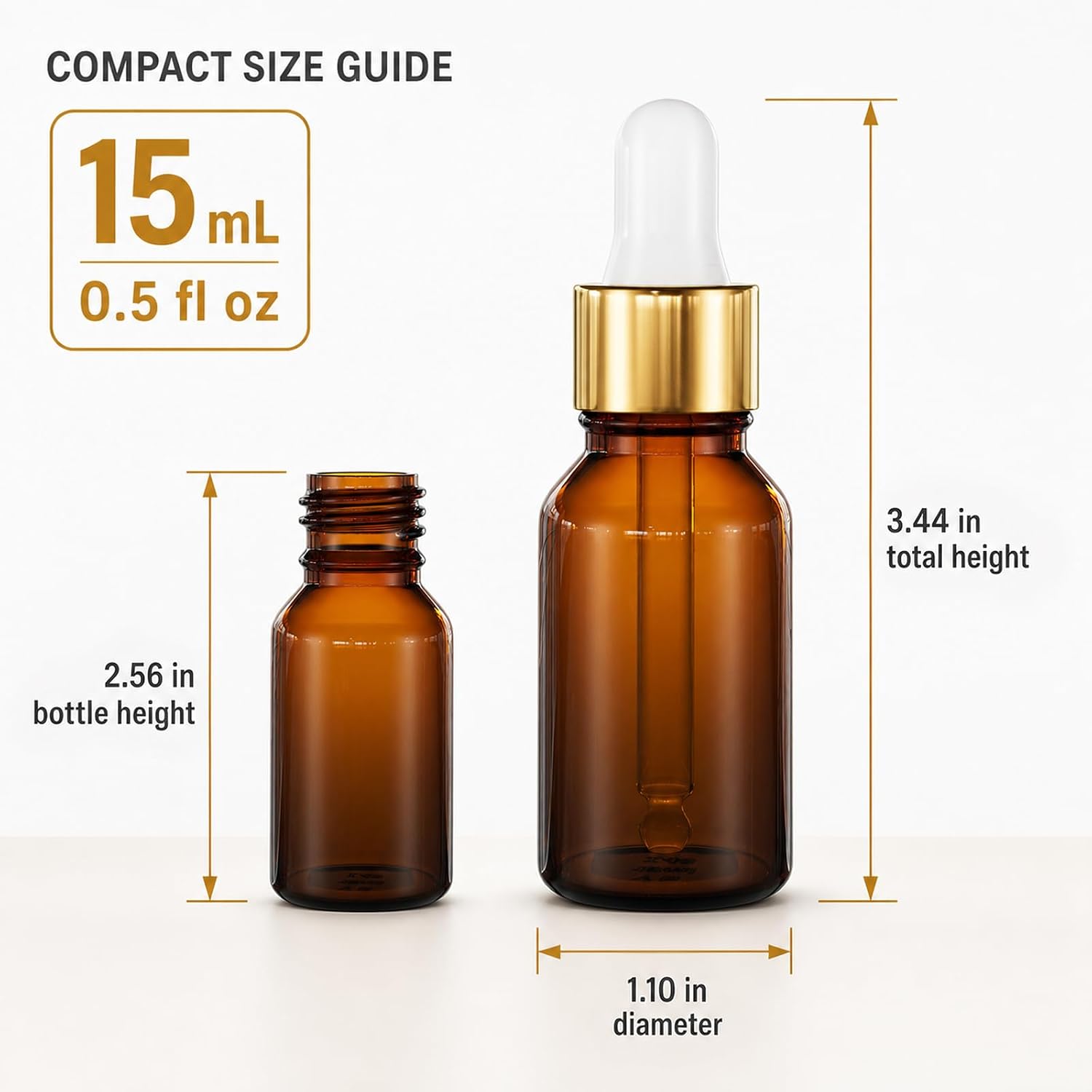 PrettyCare Glass Eye Dropper Bottles 99 Pack