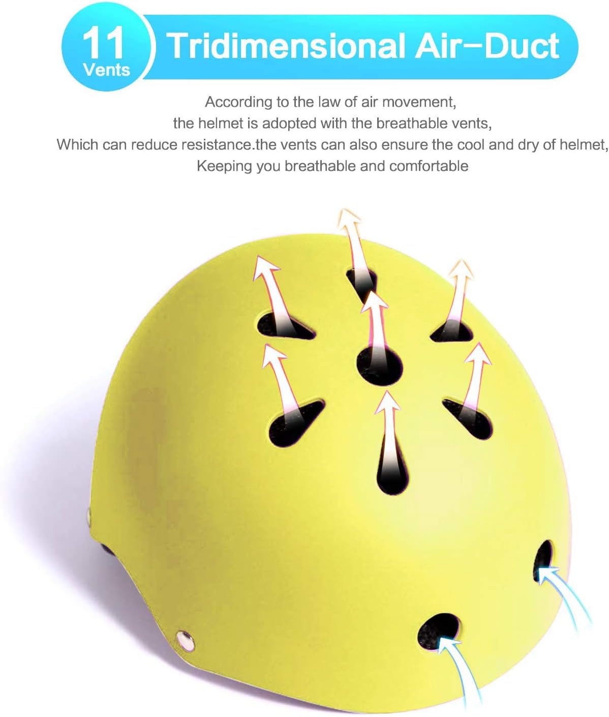Color Gradient Adjustable Kids Bike Helmet Toddler Helmets for 3-5-8-14 Years Kids Girls Boys Youth Bicycle Helmet for Scooter Balance Bike Roller