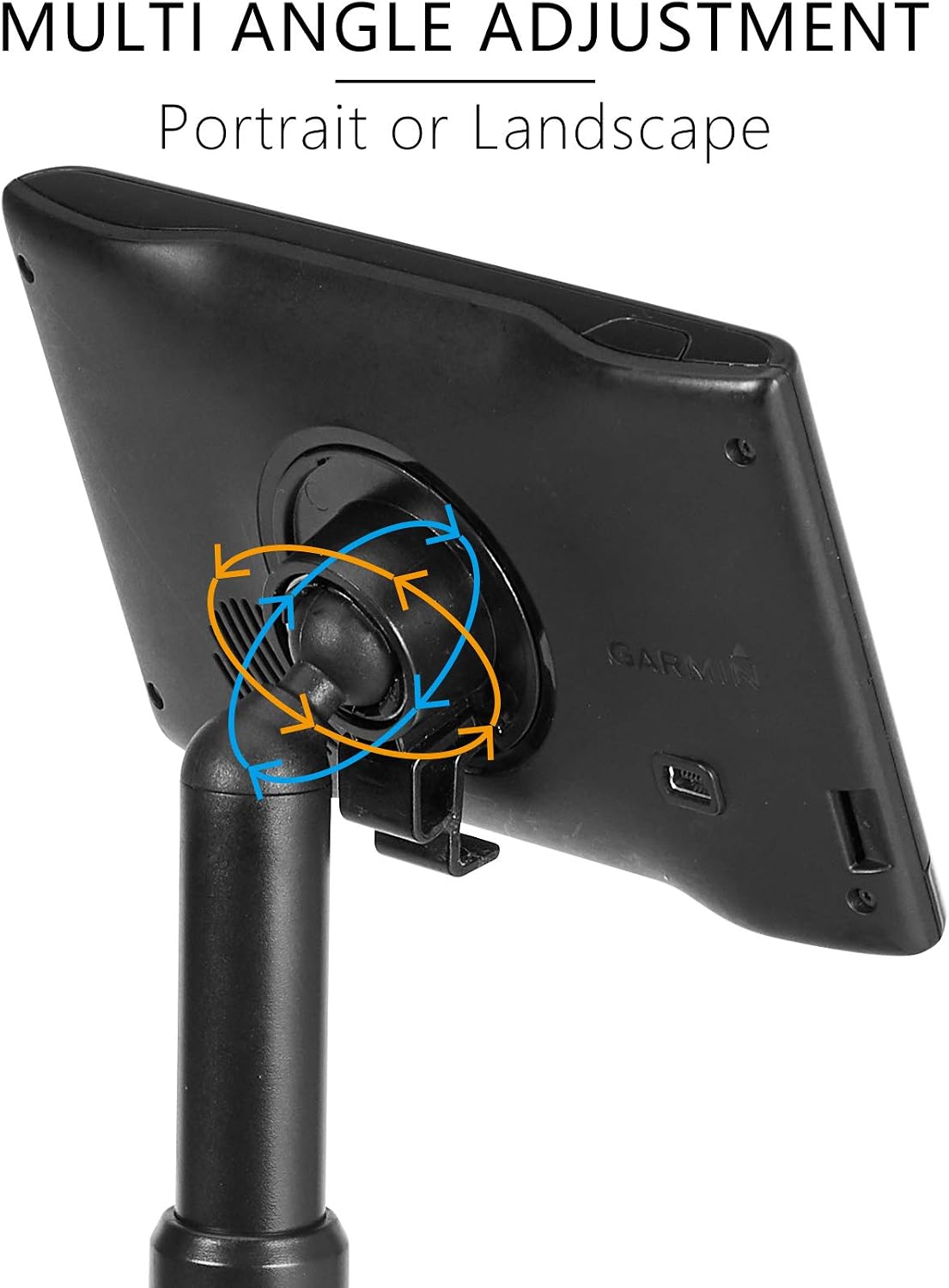 1Zero Solid GPS Cup Holder Mount for Garmin [Adjustable Arm]