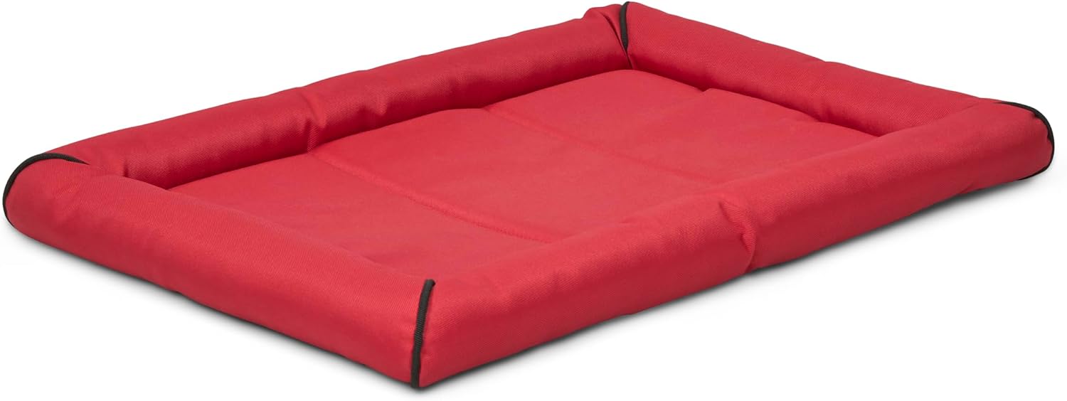 MidWest Homes for Pets Intermediate QuietTime MAXX Ultra-Rugged Dog Bed, Water & Odor Resistant, Bolstered Edge, Non-Slip Bottom, Fits 36-inch Crates, Black
