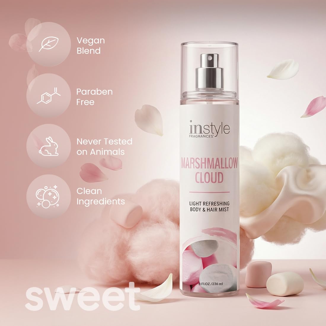 Instyle Fragrances Light Refreshing Body & Hair Mist, Tahitian Vanilla