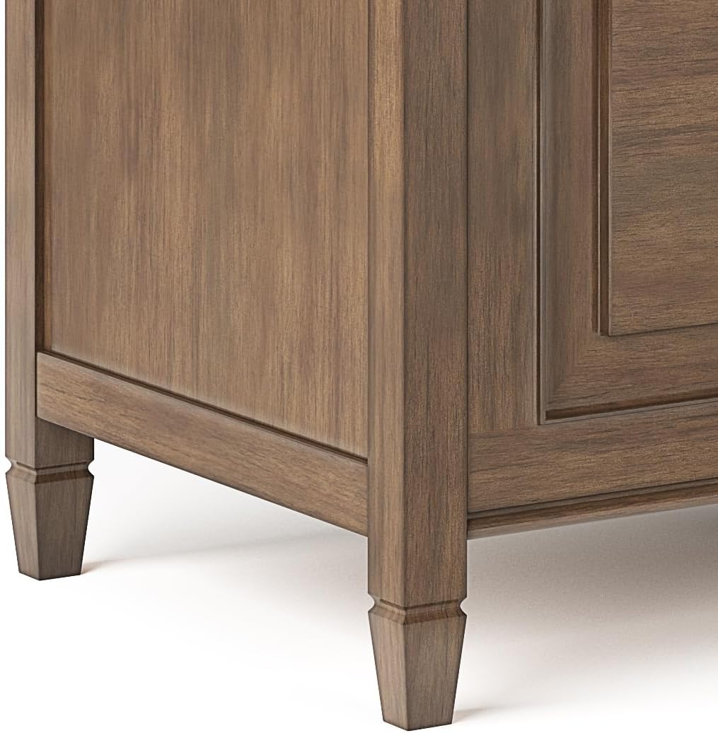 SIMPLIHOME Connaught 51" Wide Solid Wood Trunk Bench in Natural