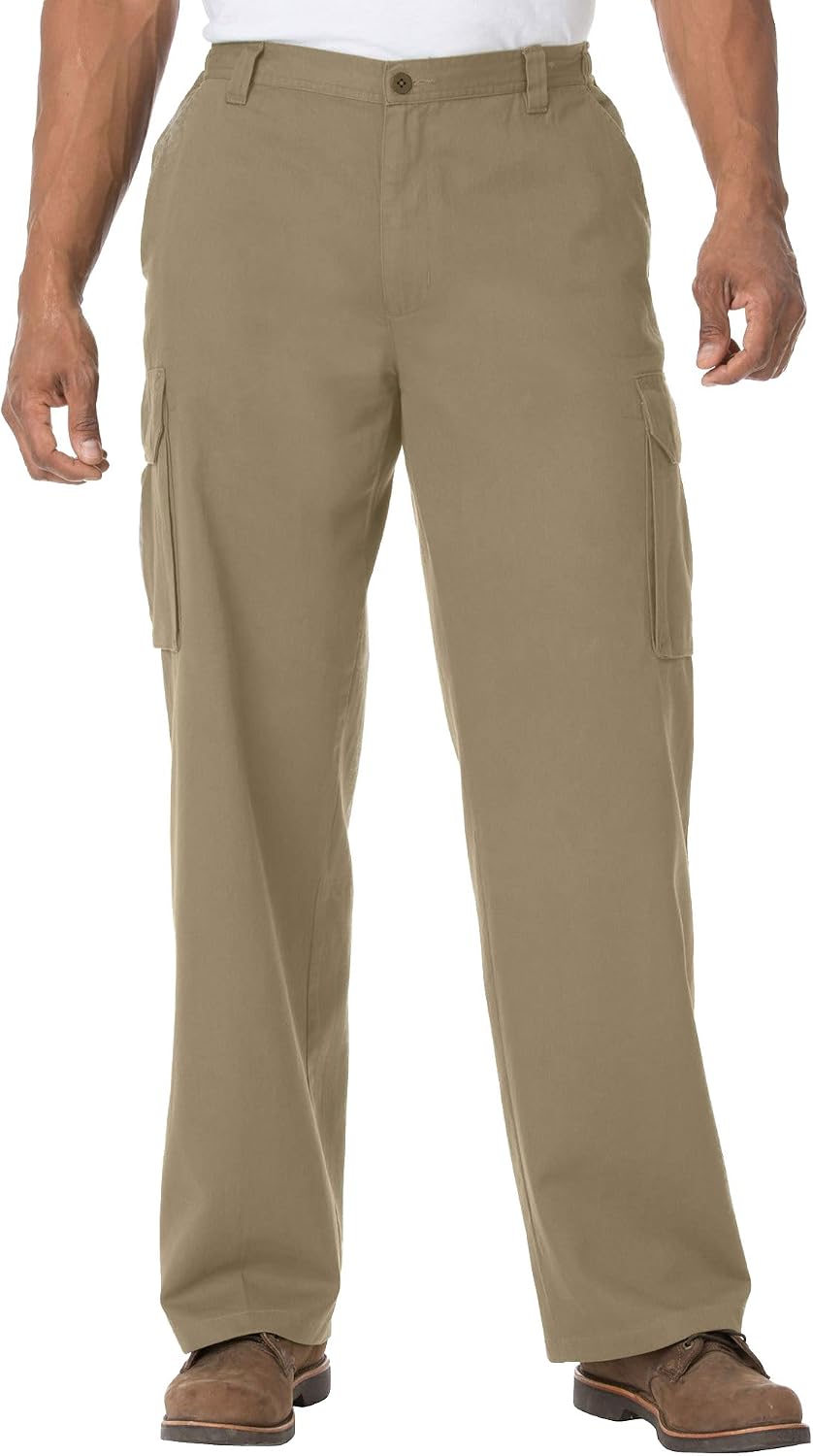 Boulder Creek by Kingsize Men's Big & Tall Renegade Side-Elastic Waist Cargo Pants