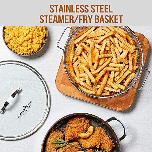 Copper Chef Titan Fry, 9.5 inch with 8 inch Pan, stainless-steel