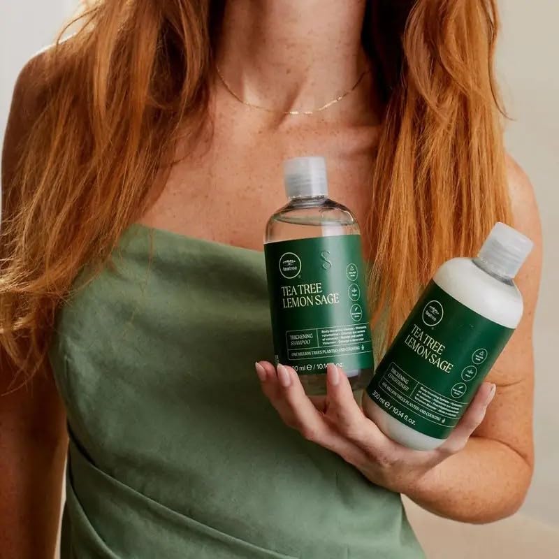Tea Tree Lemon Sage Thickening Conditioner, Builds Body + Boosts Volume, For Fine Hair