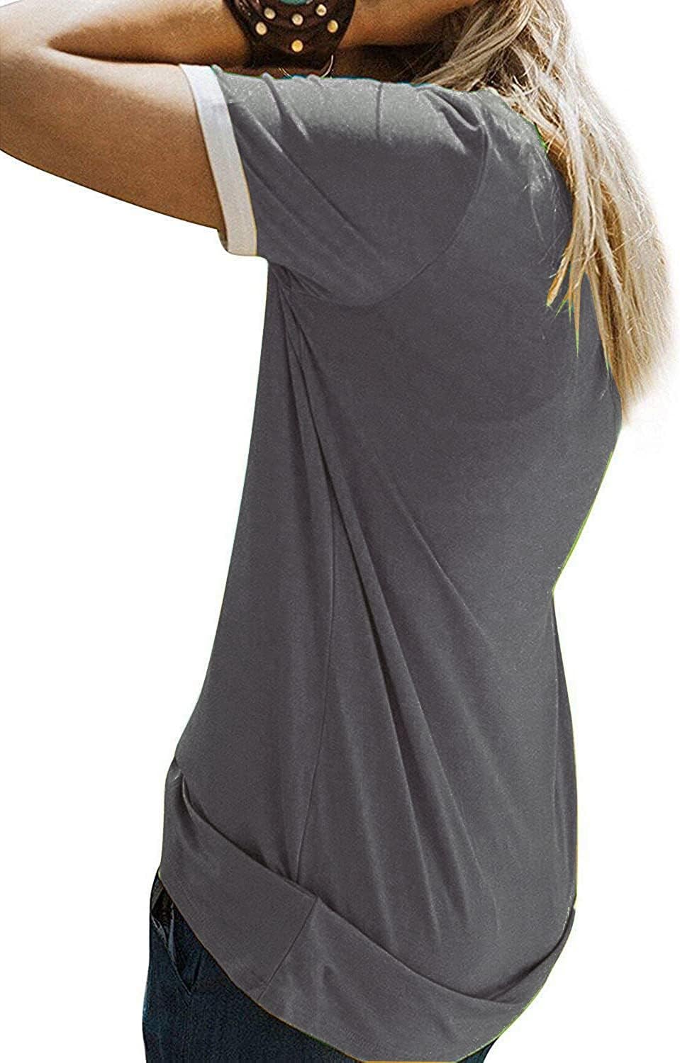 YEXIPO Graphic Tees for Women Short Sleeve Summer Tops Casual Cute T Shirts