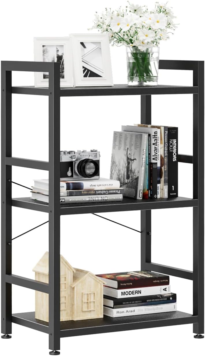 NUMENN 5 Tier Bookshelf, Tall Freestanding Open Storage Bookcase, Vintage