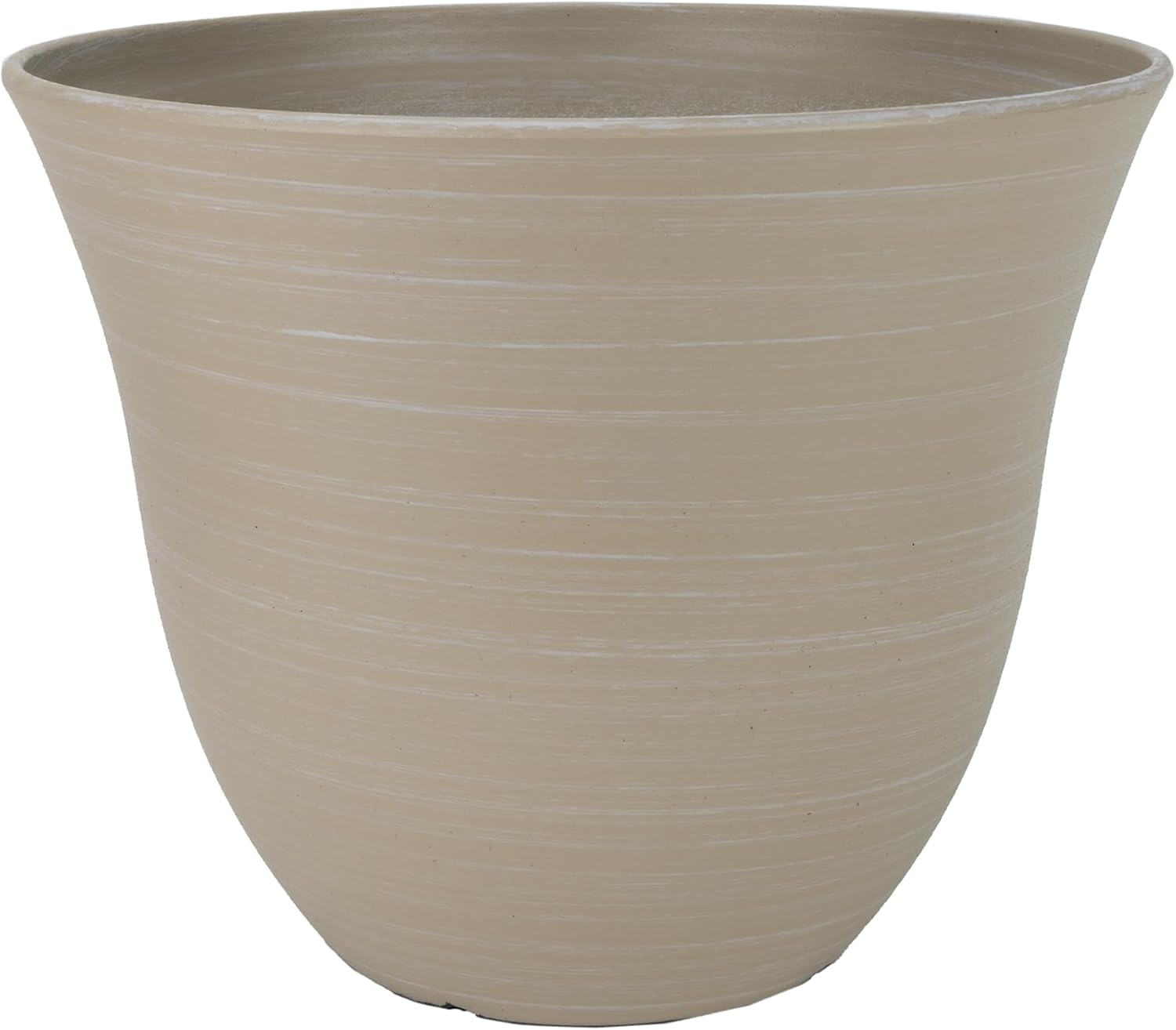 15" Honeysuckle Planter in Grained Beige