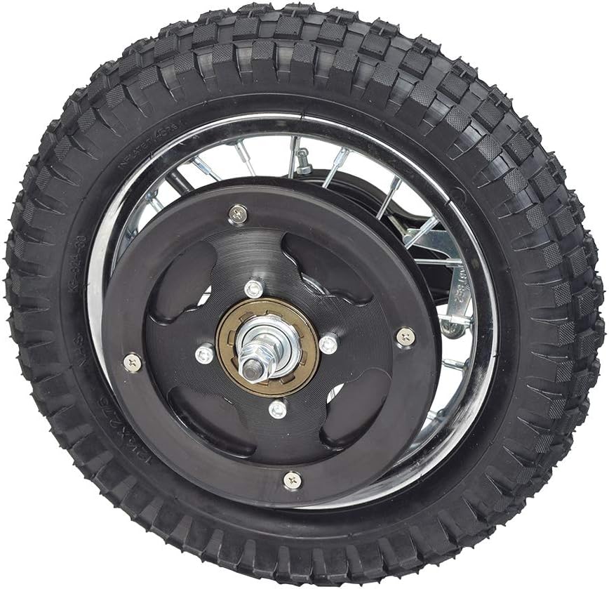 AlveyTech Rear Wheel Assembly for Razor MX350 (Versions 23+) and MX400 (Versions 19+) Dirt Rocket Bikes - Replacement Wheels with 12-1/2"x2.75 Tire